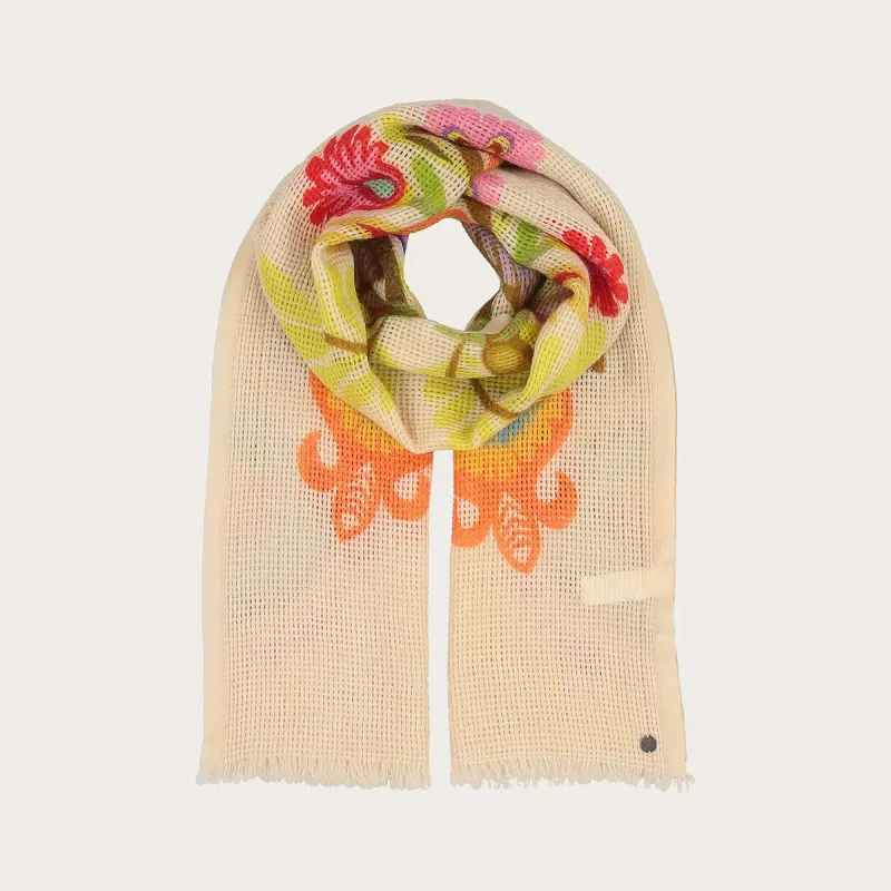 Floral Stole With Lace Pattern sold by Silver Lotus