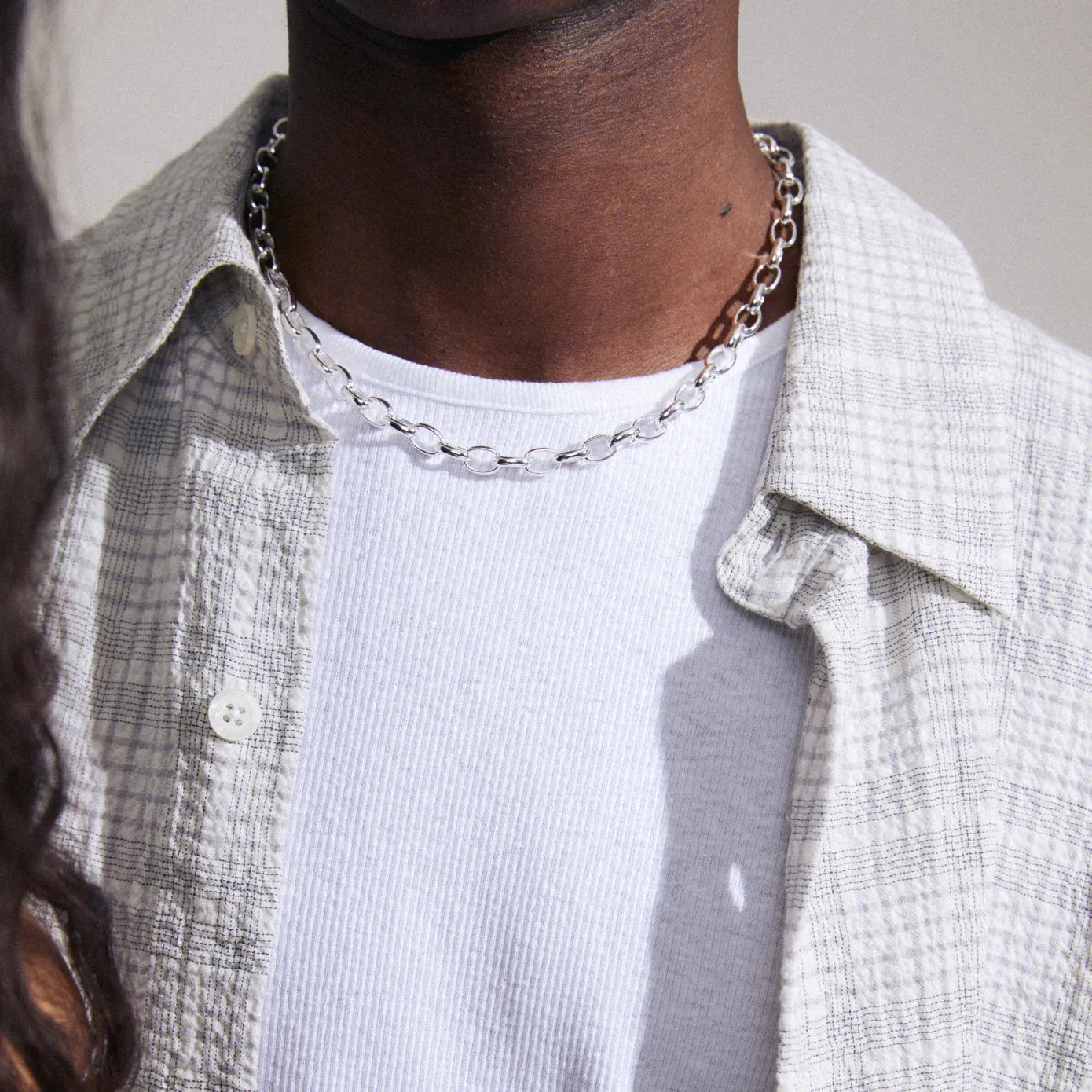 Charm Silver Plated Chain Necklace sold by Silver Lotus product image thumbnail 2