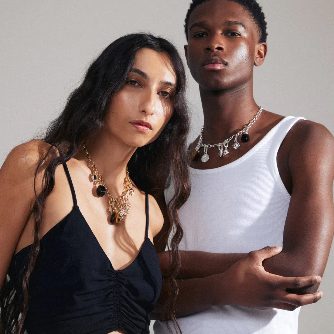 Charm Gold Plated Chain Necklace sold by Silver Lotus product image thumbnail 3