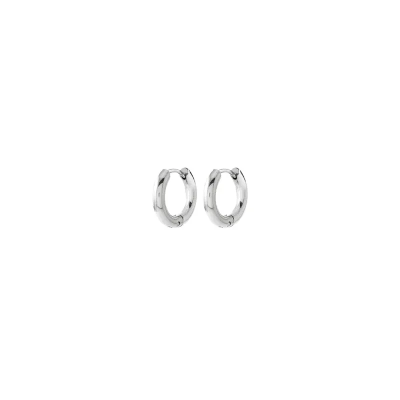 Huguette Mini Silver Hoops sold by Silver Lotus