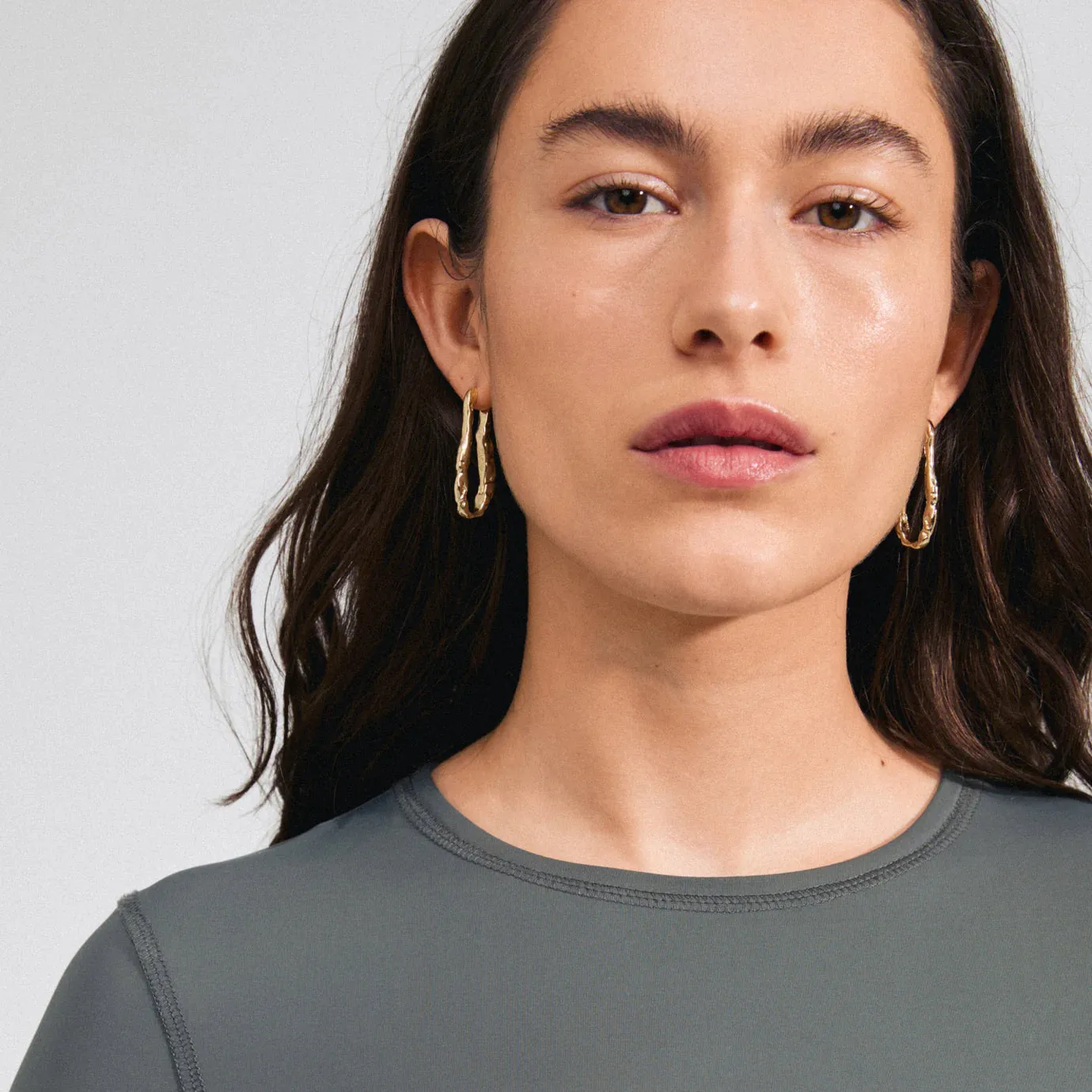 Believe Gold Plated Oval Hoops sold by Silver Lotus product image thumbnail 2