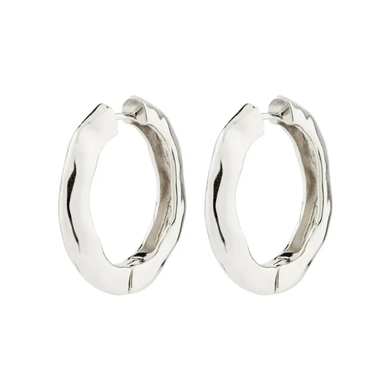 Believe Silver Plated Hoops sold by Silver Lotus