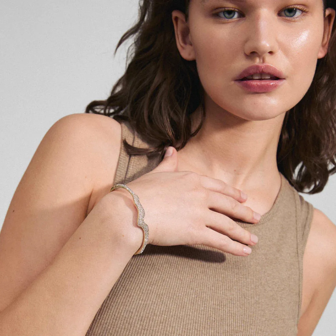 Connect Gold Plated Crystal Bracelet sold by Silver Lotus product image thumbnail 3