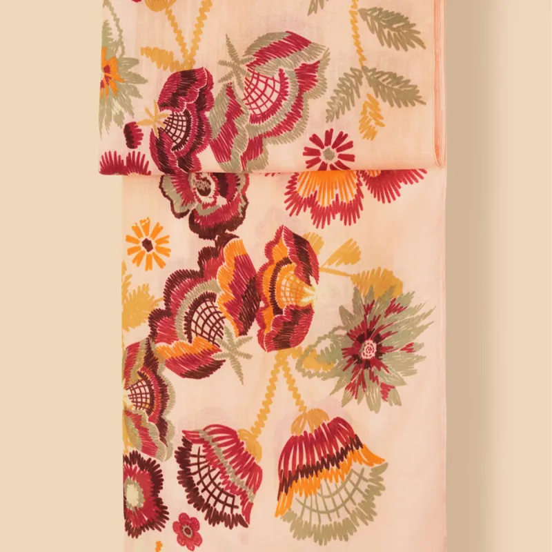 Printed Floral Symmetry Scarf sold by Silver Lotus