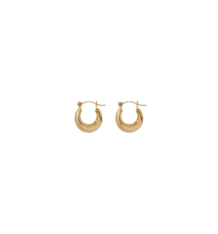 Petite Hailey Gold Hoops sold by Silver Lotus