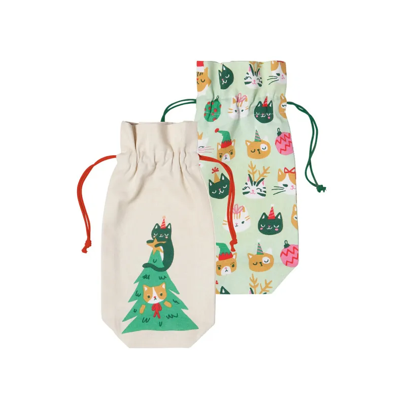 Let it Meow Wine Bags - Set of Two sold by Silver Lotus