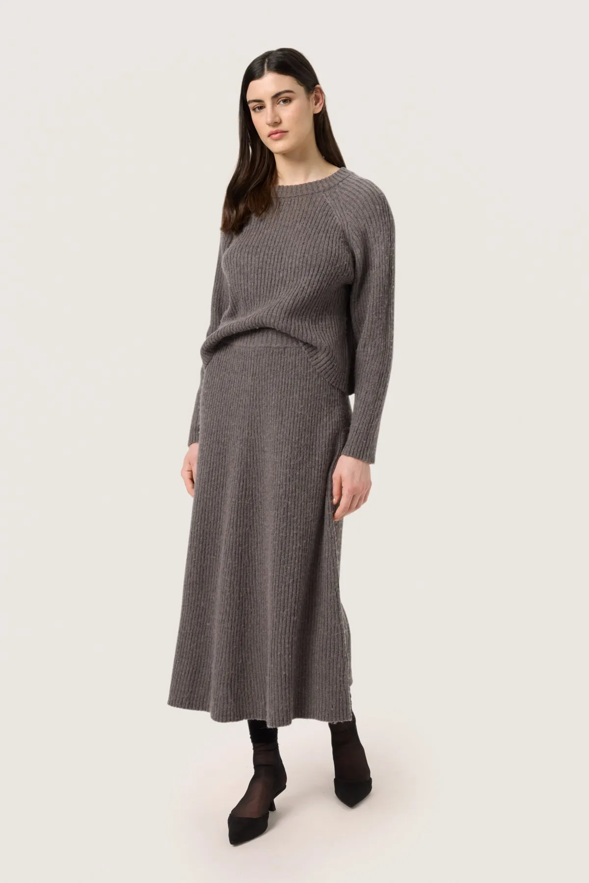 Ditta Long Grey Skirt sold by Silver Lotus product image thumbnail 4