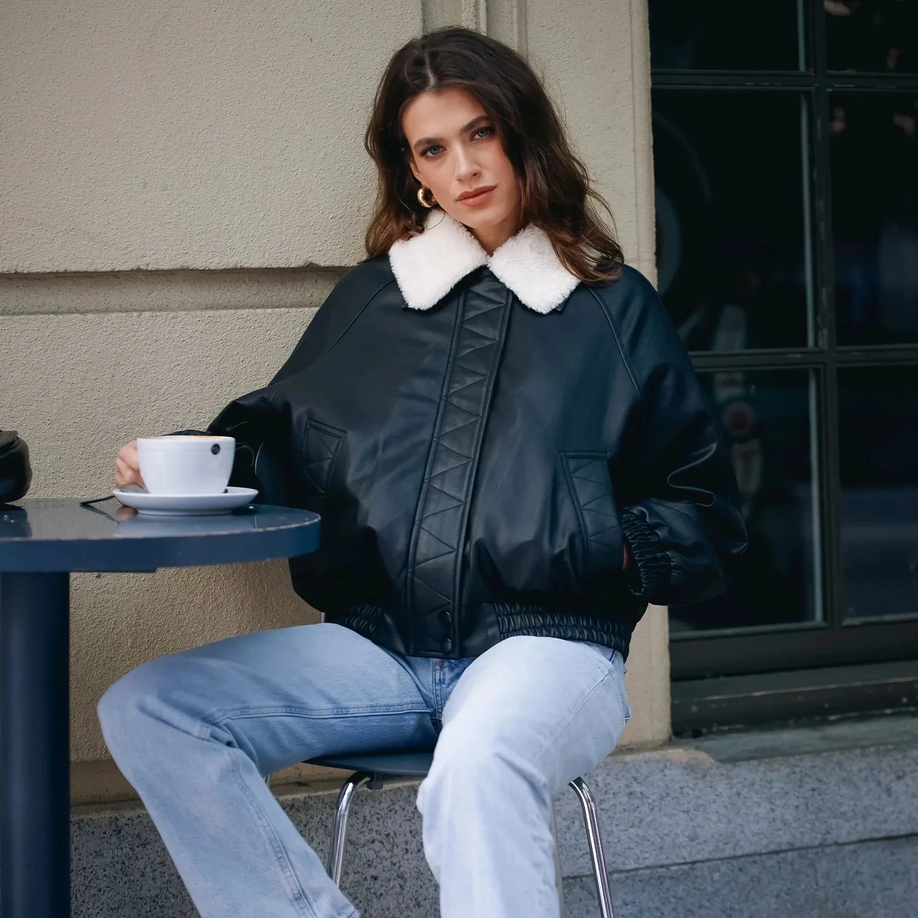 Amelia Vegan Bomber Jacket sold by Silver Lotus