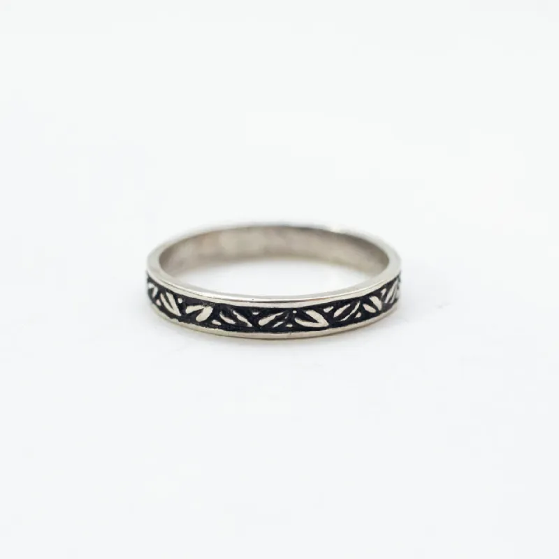 Thin Silver Braid Band sold by Silver Lotus