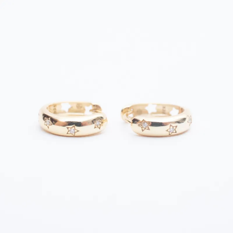 CZ Star Setting Huggies sold by Silver Lotus