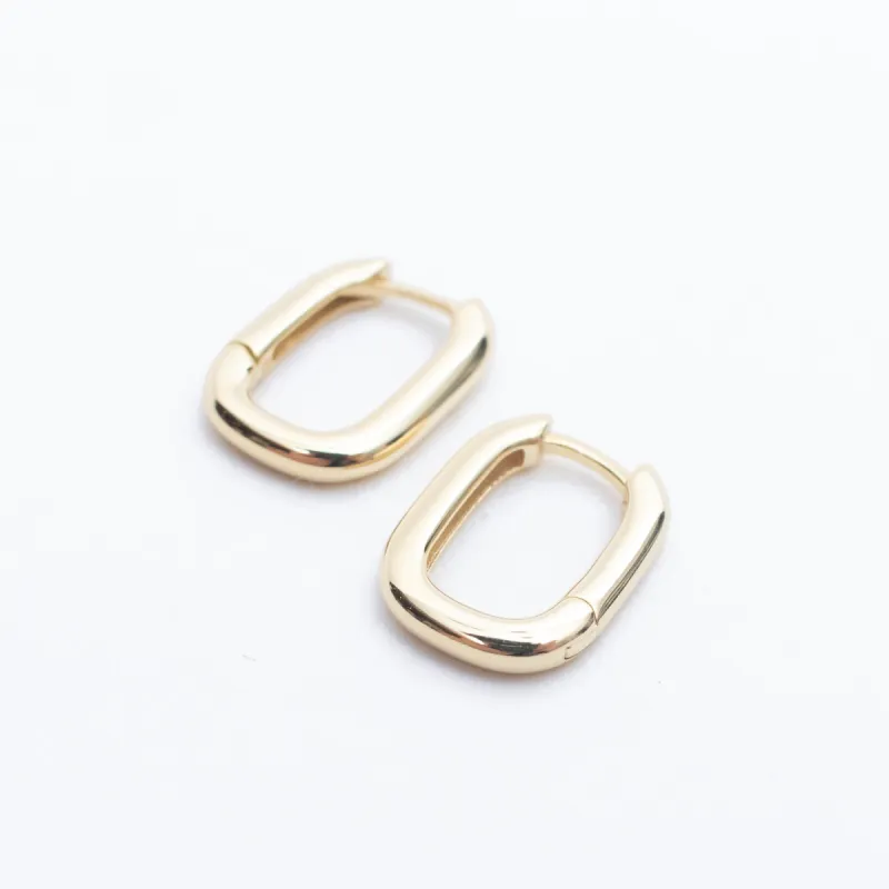 Gold Plain Oval Huggies sold by Silver Lotus