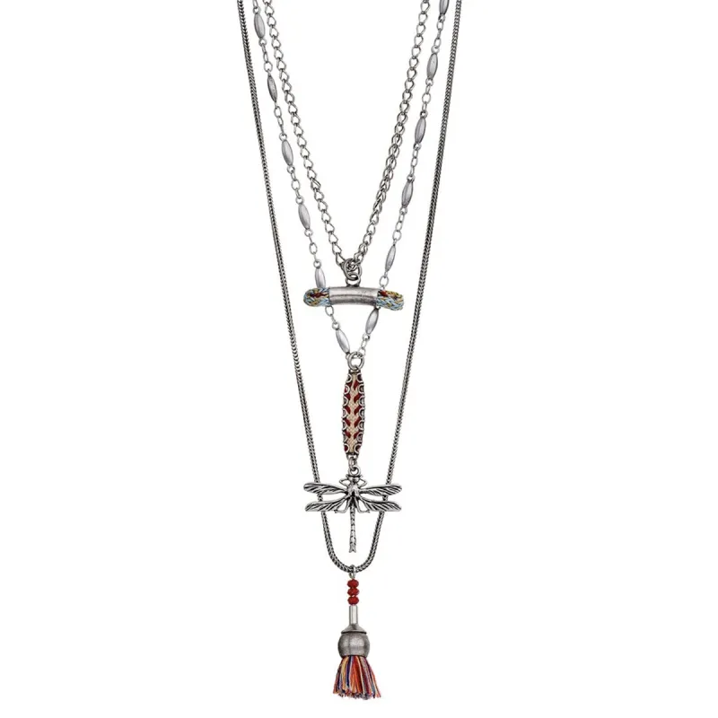 Dragonfly Oasis Necklace sold by Silver Lotus