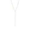 Gold Plated CZ Studded Lariat Necklace sold by Silver Lotus