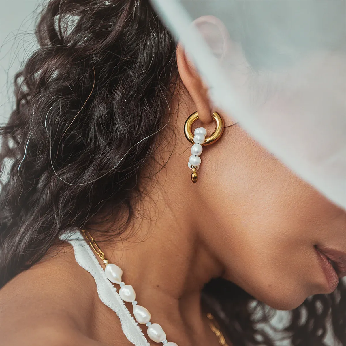 Coraline Gold Earrings sold by Silver Lotus product image thumbnail 4