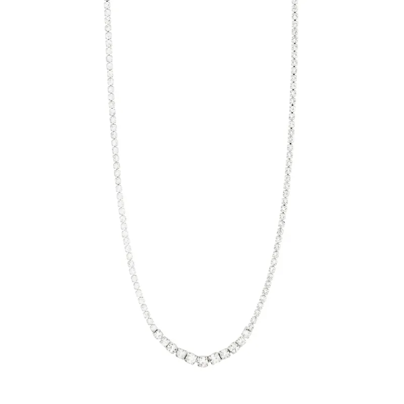 Sky Silver Plated Crystal Necklace sold by Silver Lotus