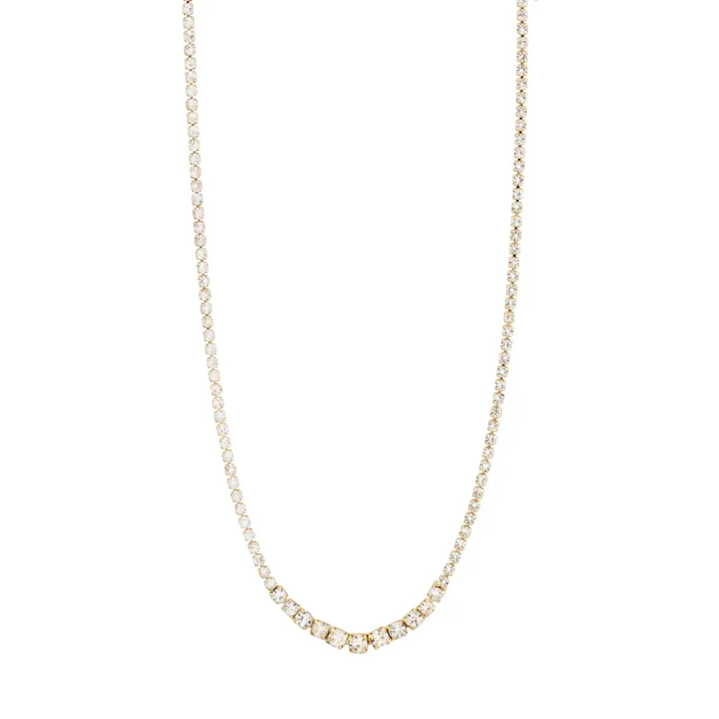 Sky Gold Plated Crystal Necklace sold by Silver Lotus