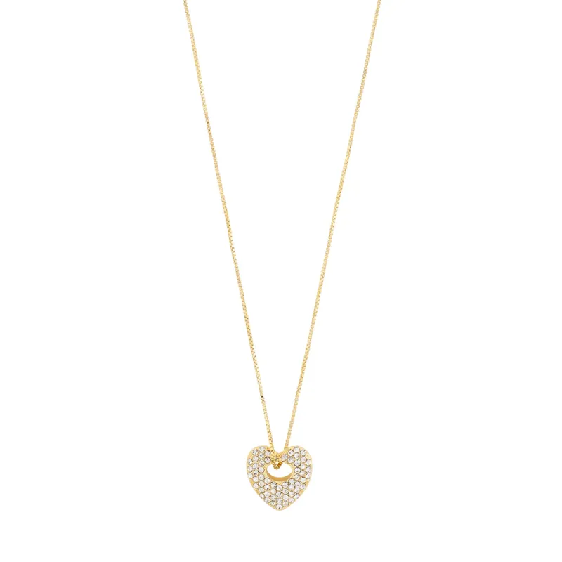 Dune Gold Plated Heart Necklace sold by Silver Lotus