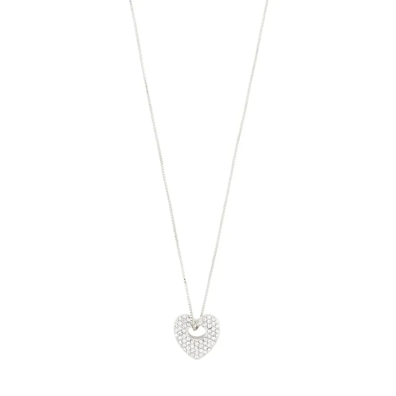 Dune Silver Plated Heart Necklace sold by Silver Lotus