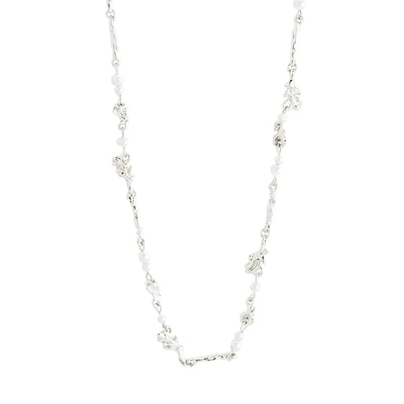 Sloan Silver Plated Pearl Necklace made by Pilgrim