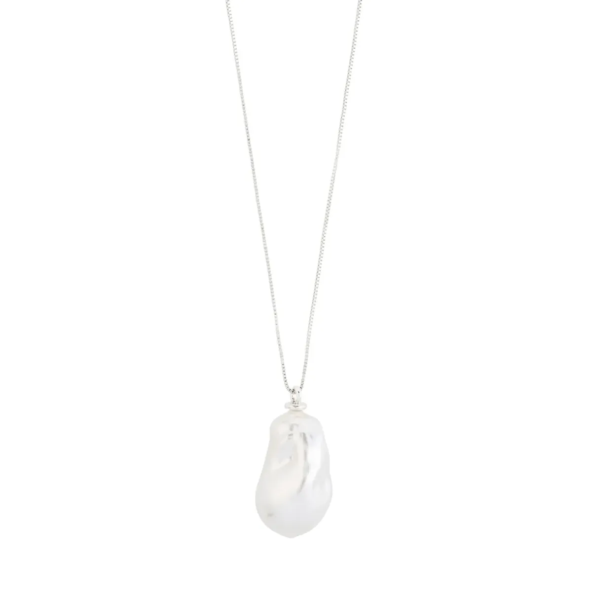 Sky Silver Plated Pearl Necklace sold by Silver Lotus