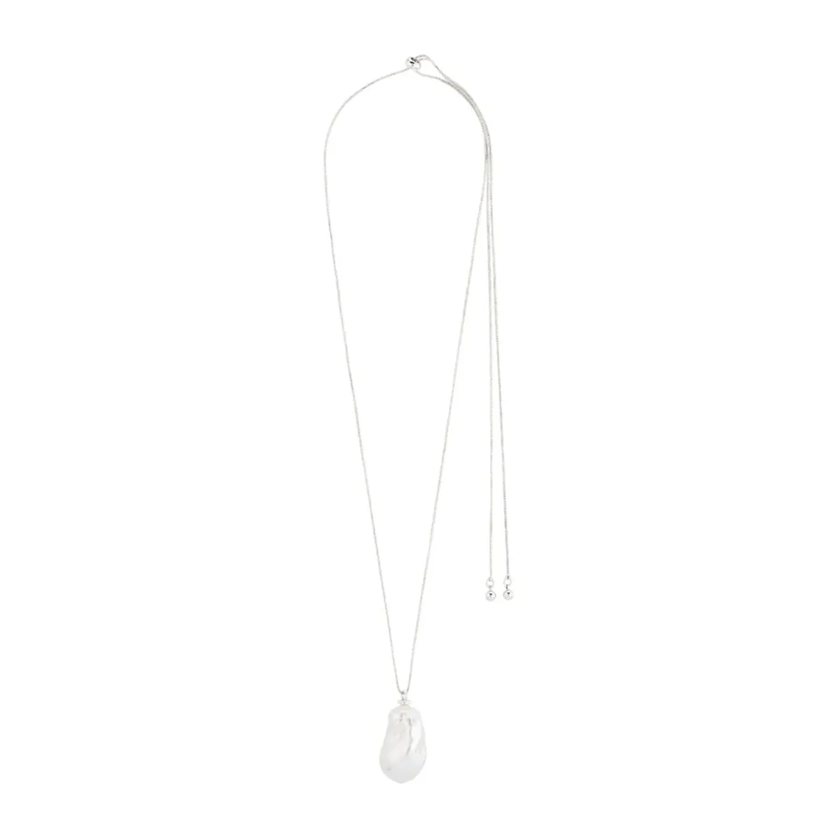 Sky Silver Plated Pearl Necklace sold by Silver Lotus product image thumbnail 3