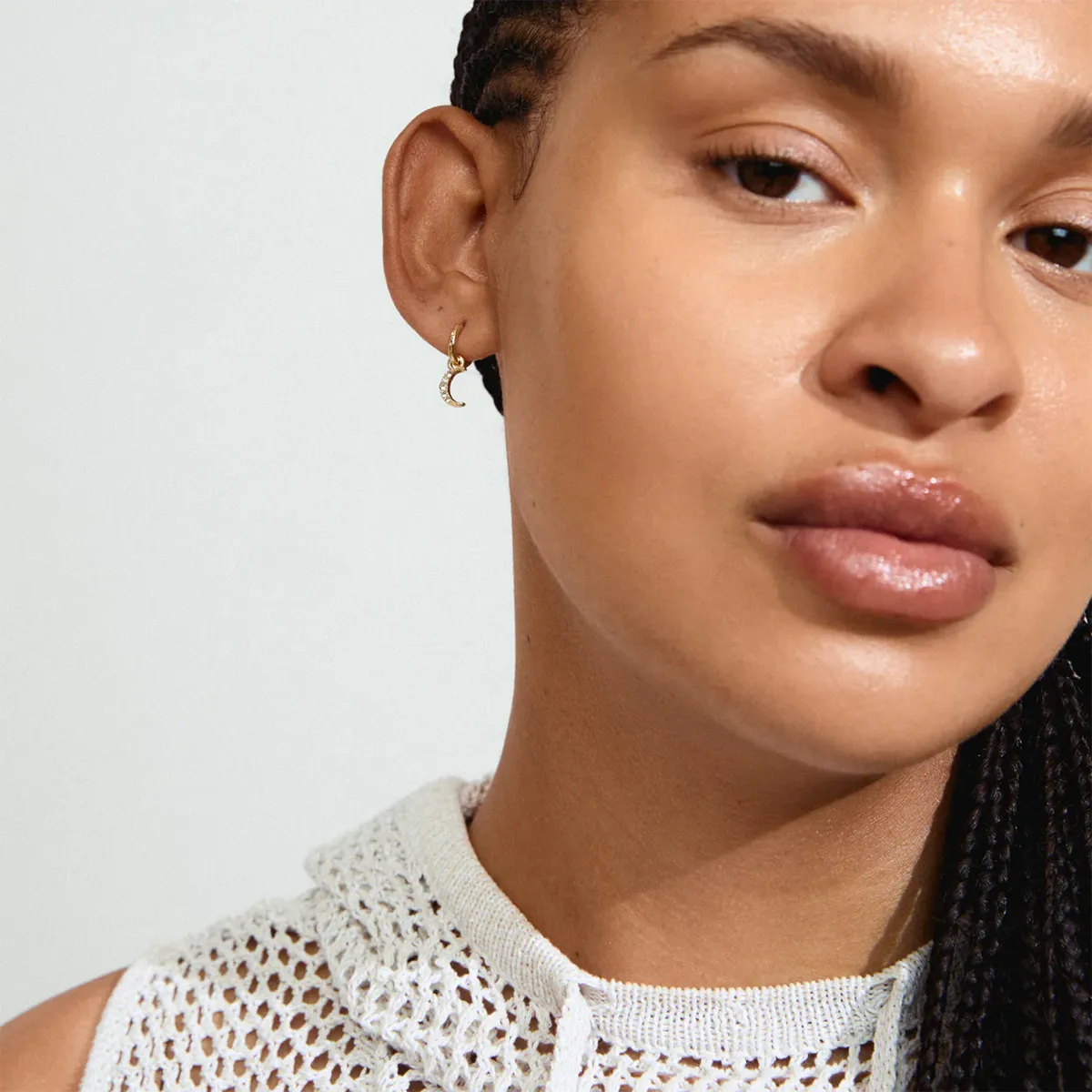 Evgenia Gold Plated Hoops sold by Silver Lotus product image thumbnail 2