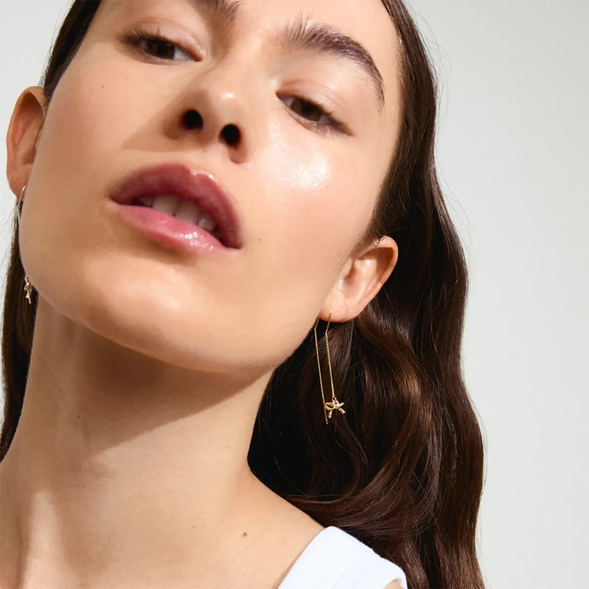 Lysandra Gold Plated Chain Earrings sold by Silver Lotus product image thumbnail 2