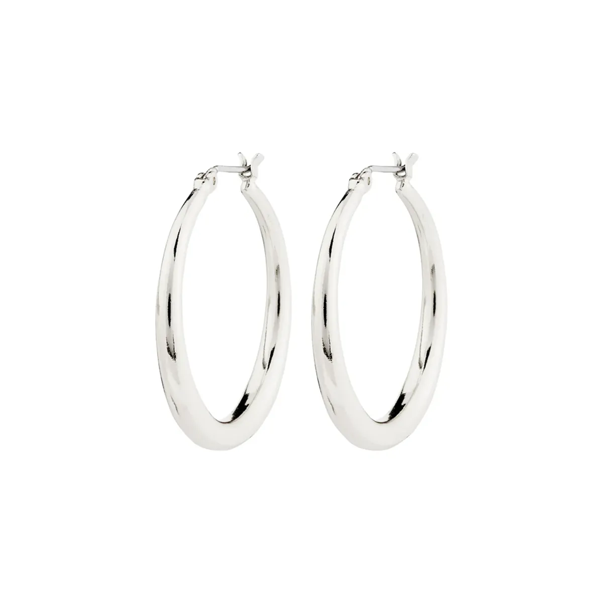 Jorun Medium Silver Plated Hoops sold by Silver Lotus
