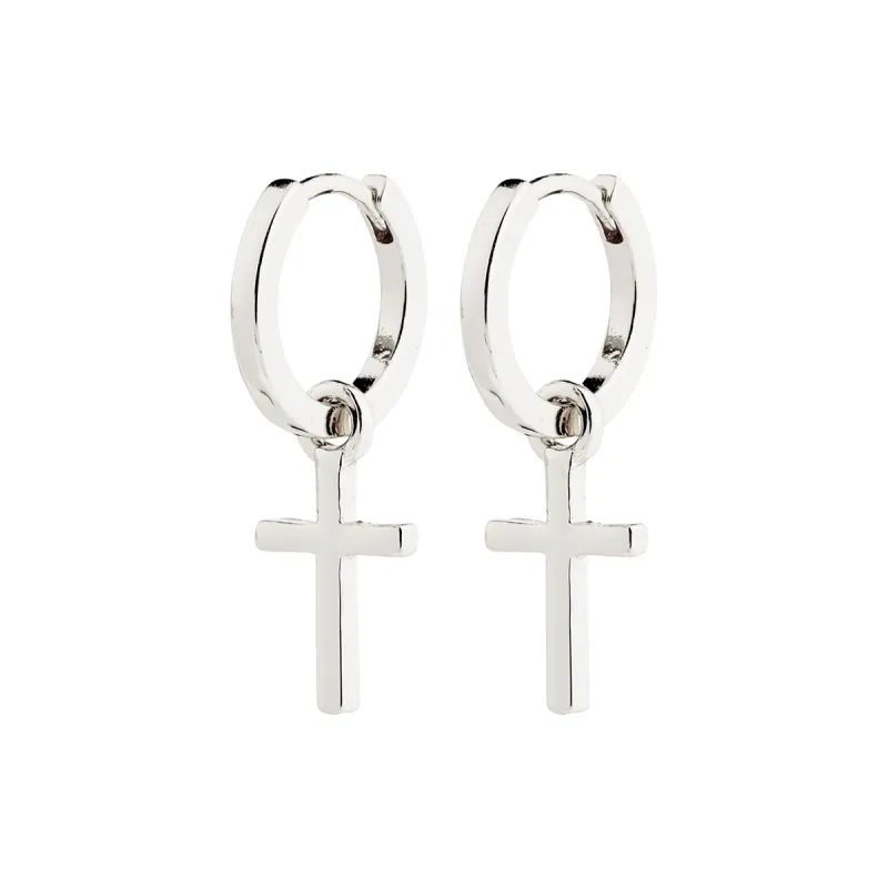 Flynn Silver Plated Hoops sold by Silver Lotus