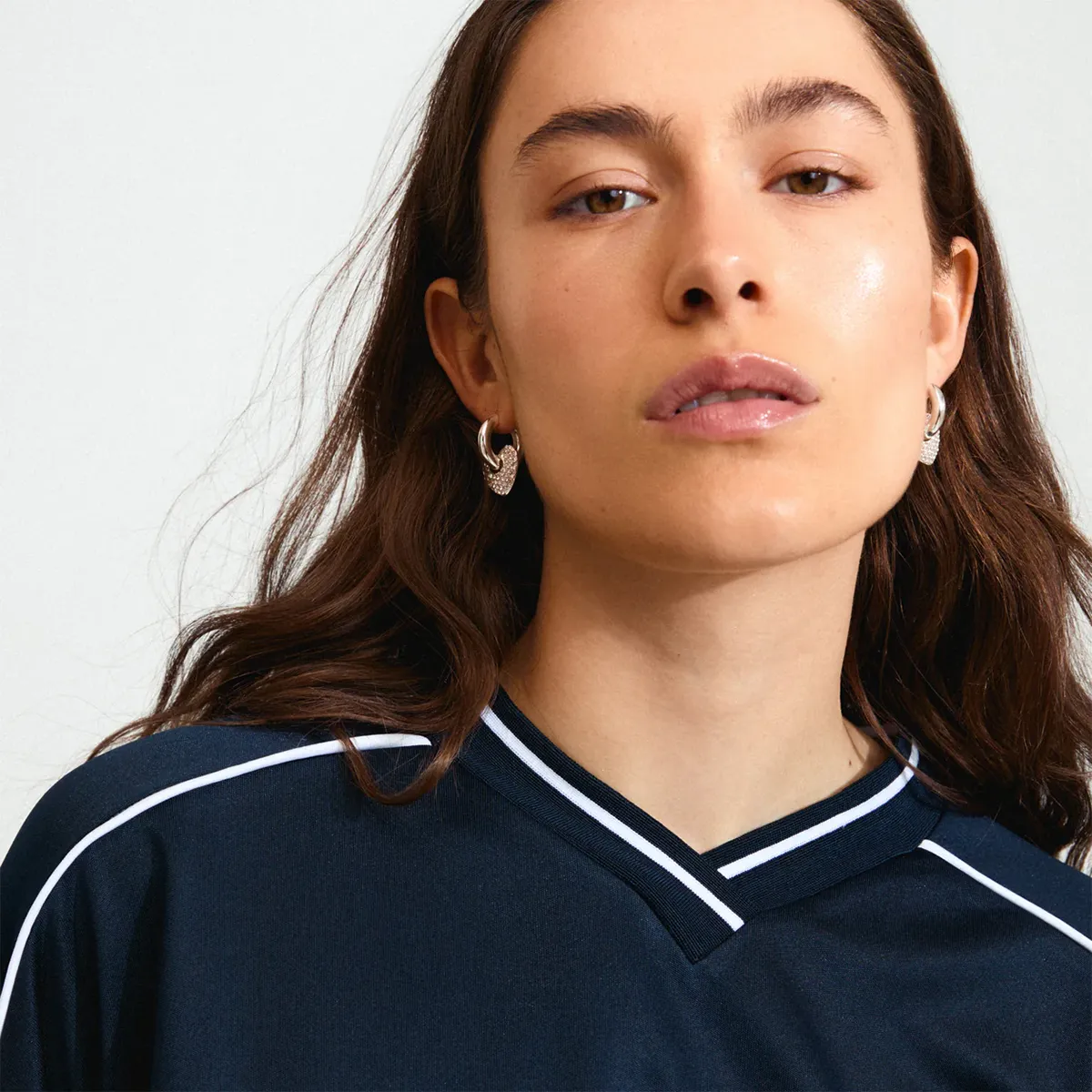 Dune Silver Plated Crystal Hoops sold by Silver Lotus product image thumbnail 2