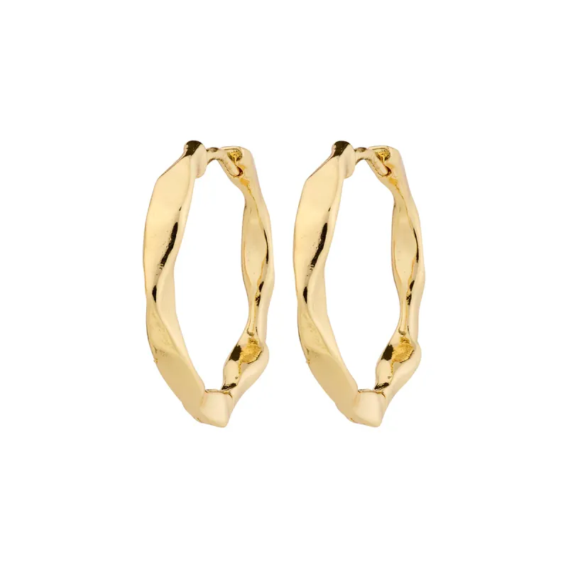 Dawn Gold Plated Hoops sold by Silver Lotus