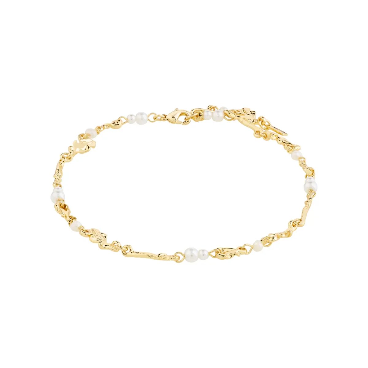 Sloan Gold Plated Freshwater Pearl Ankle Chain sold by Silver Lotus