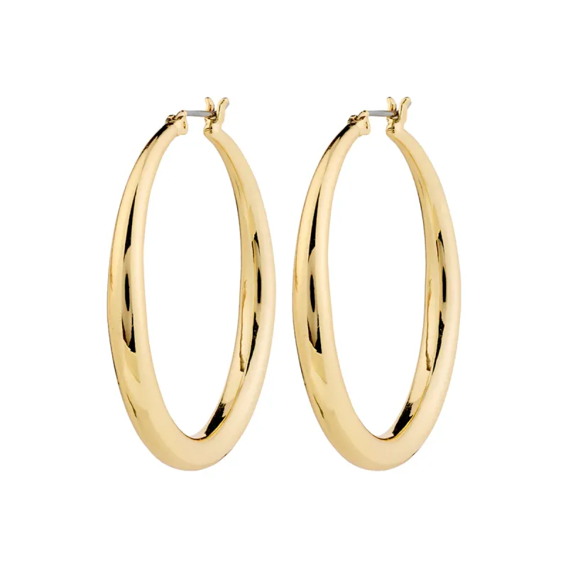 Jorun Large Gold Plated Hoops sold by Silver Lotus
