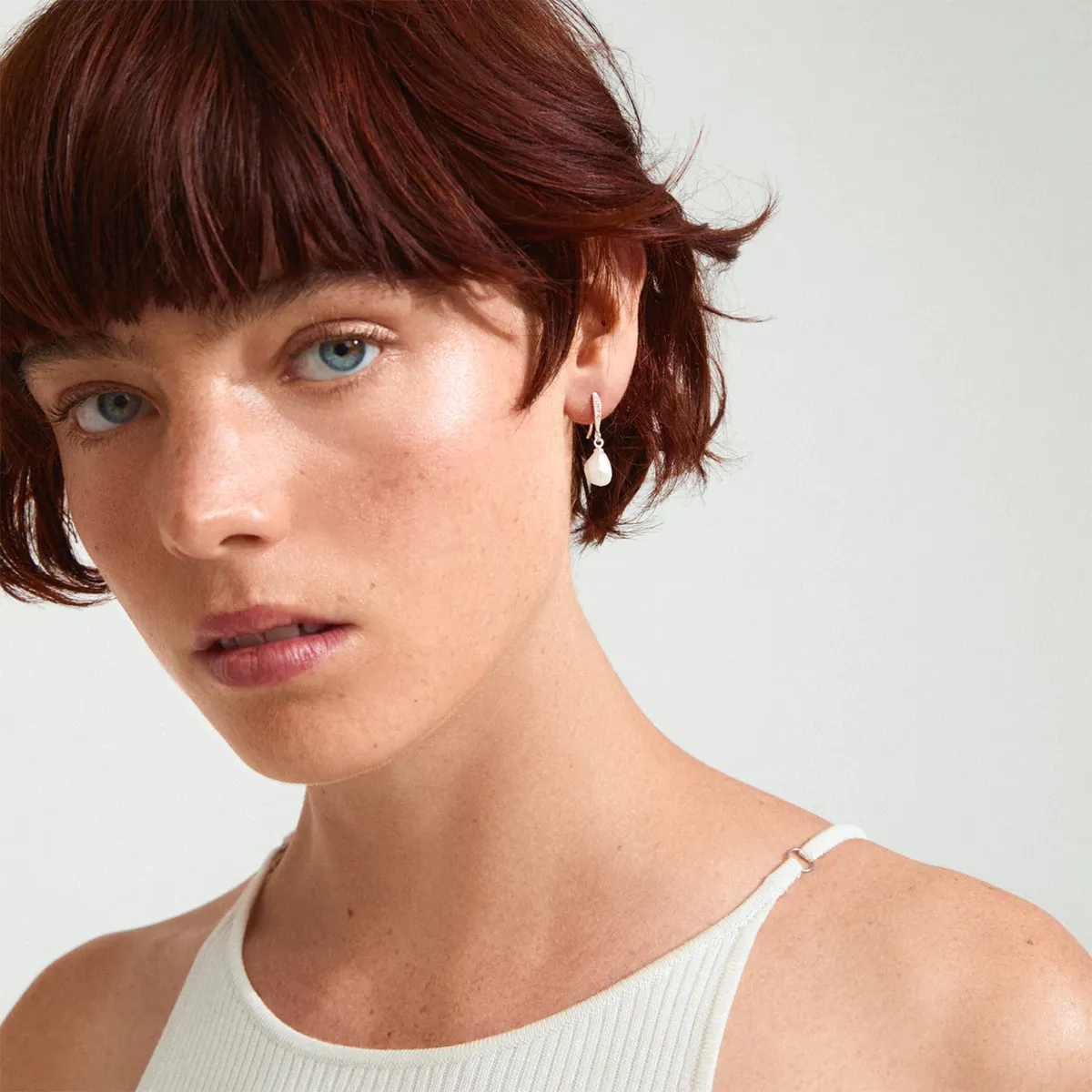 Jasmin Silver Plated Pearl Hoops sold by Silver Lotus product image thumbnail 2