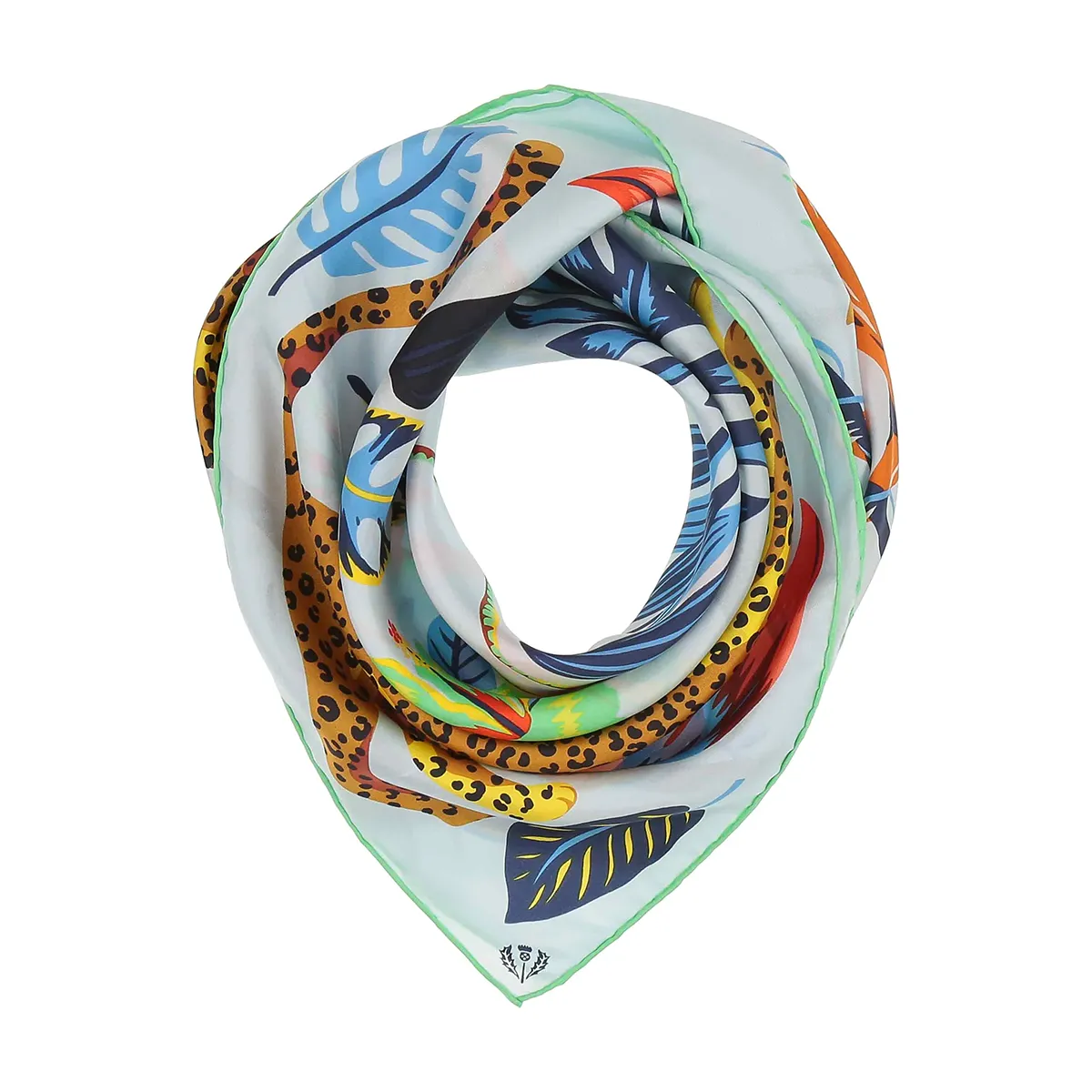 Flamingo Jungle Silk Square sold by Silver Lotus product image thumbnail 3