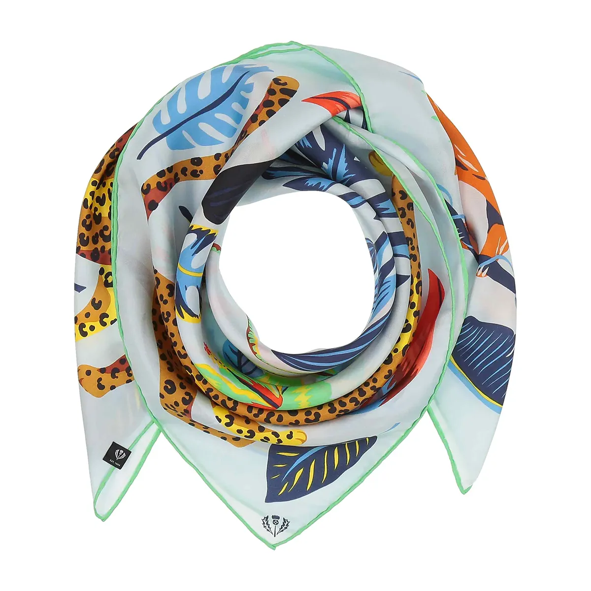 Flamingo Jungle Silk Square sold by Silver Lotus