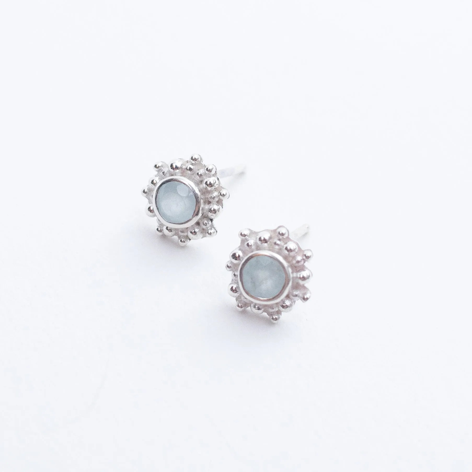 Seseh Aquamarine Silver Studs sold by Silver Lotus product image thumbnail 2