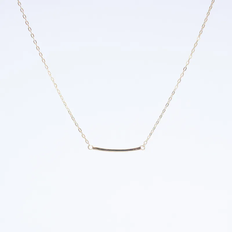 Gold Vermeil Mini Curve Tipis Necklace sold by Silver Lotus