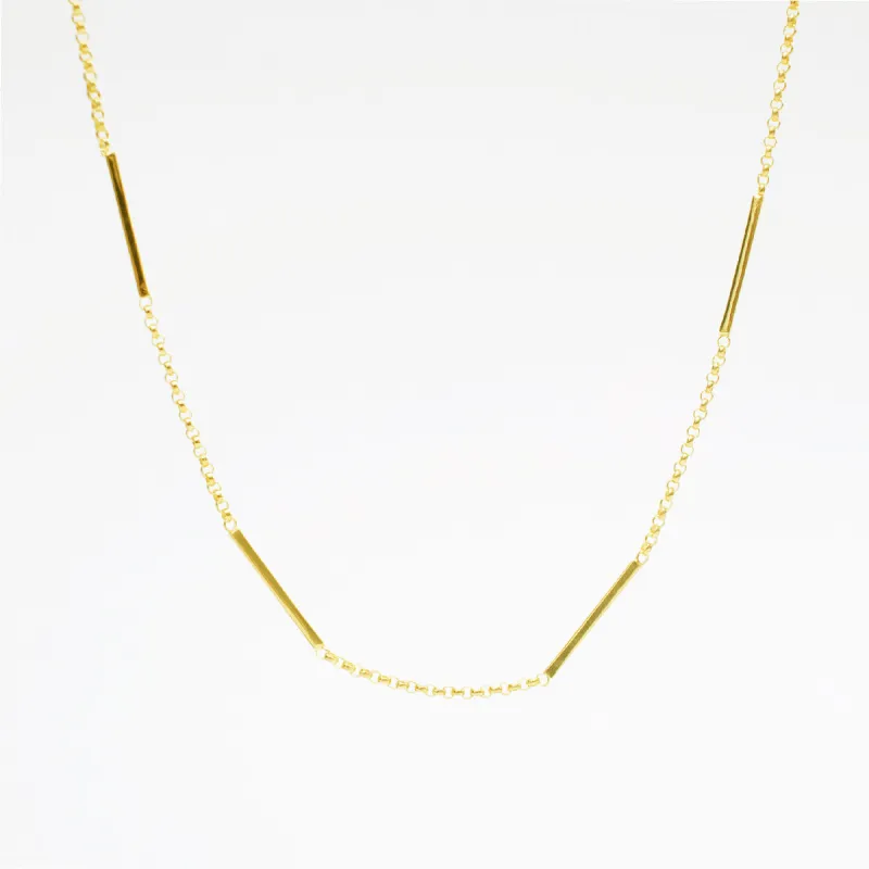 Gold Vermeil Tipis + Rolo Necklace sold by Silver Lotus