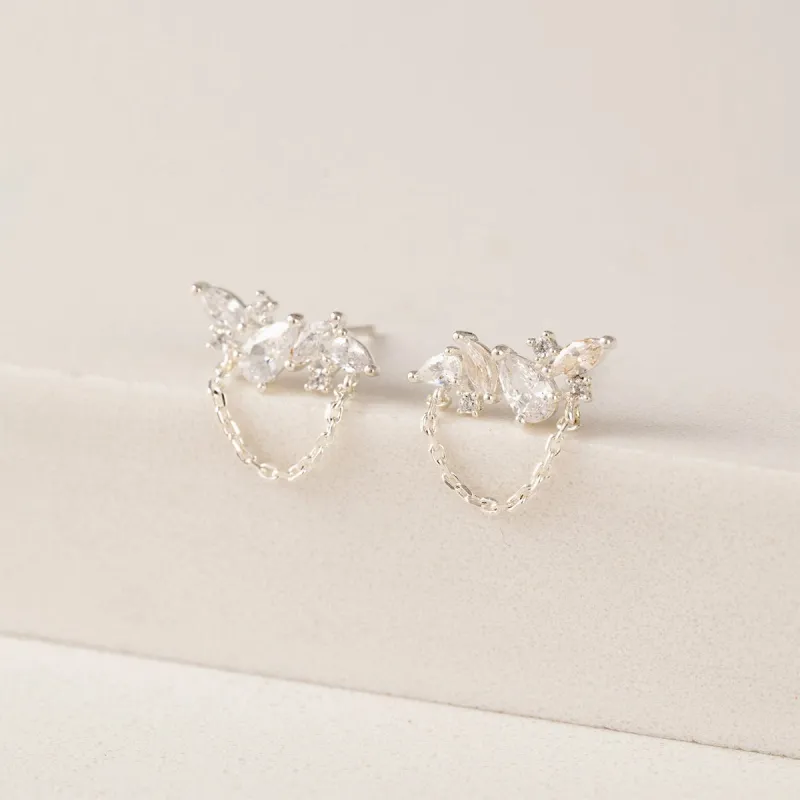 Rhodium Plated Aspen Climber Earrings sold by Silver Lotus