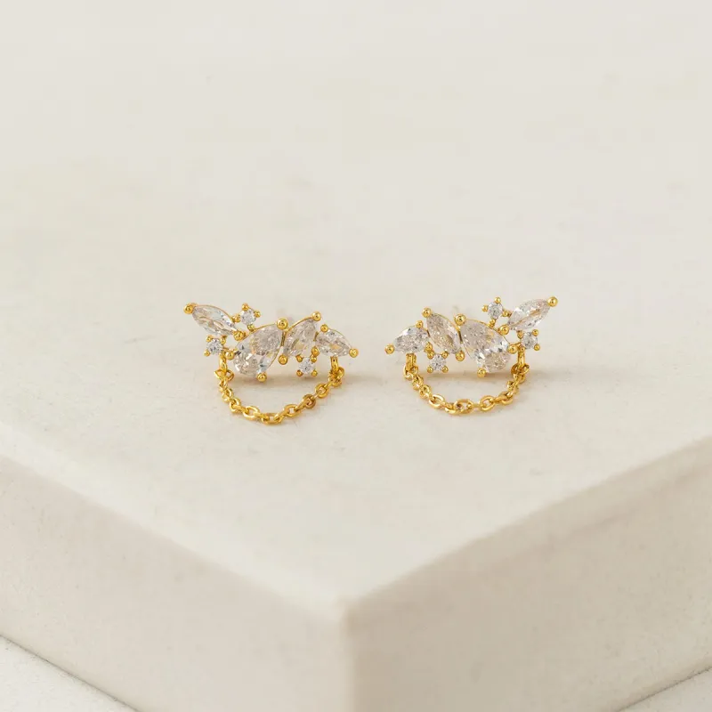 Gold Plated Aspen Climber Earrings sold by Silver Lotus