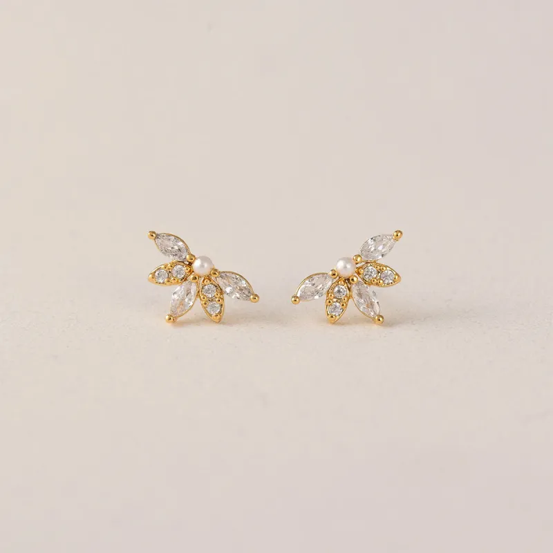 Gold Plated Harlowe Stud Earrings sold by Silver Lotus
