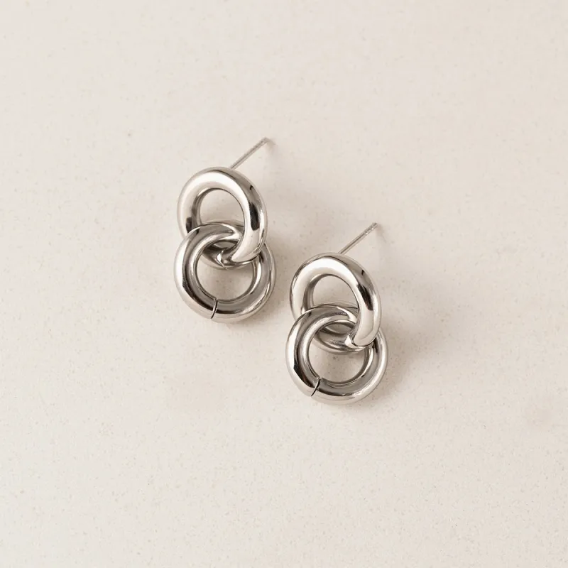 Silver Linx Drop Earrings sold by Silver Lotus
