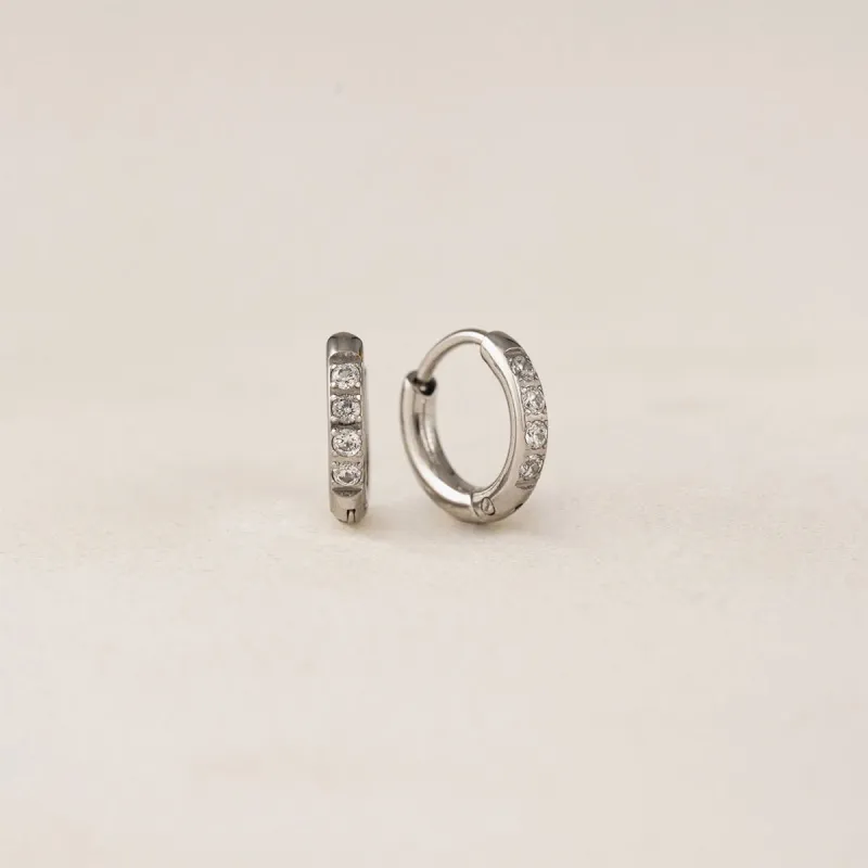 Silver Evie 10mm Huggie Hoop Earrings sold by Silver Lotus