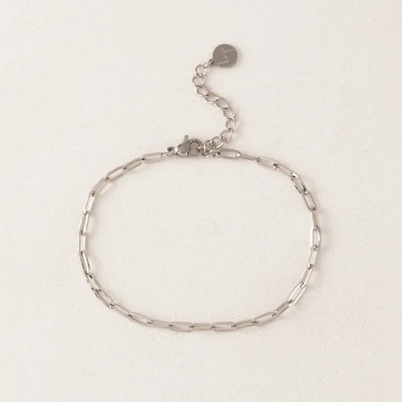 Silver Paperclip Chain Bracelet sold by Silver Lotus