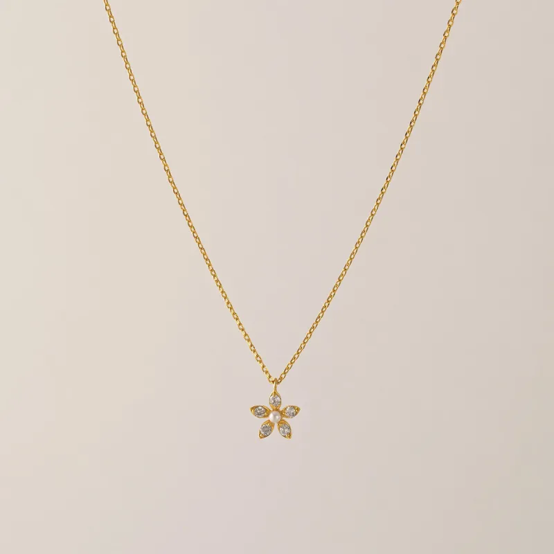 Gold Plated Lily Necklace sold by Silver Lotus