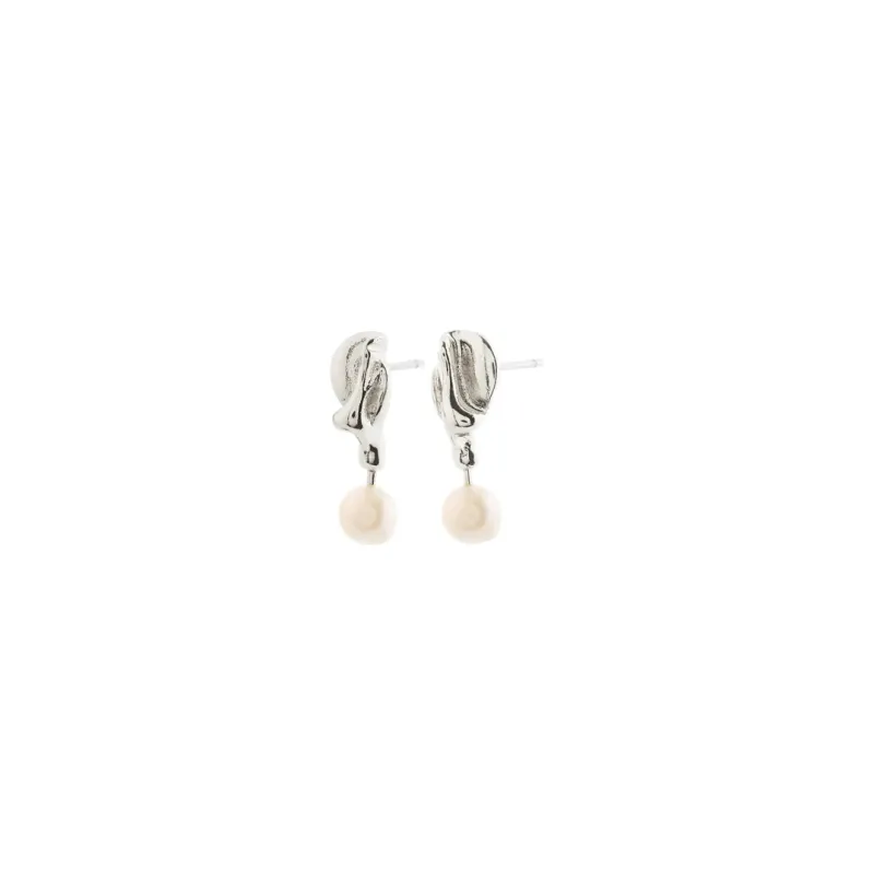 Starlight Silver Plated Pearl Earrings sold by Silver Lotus