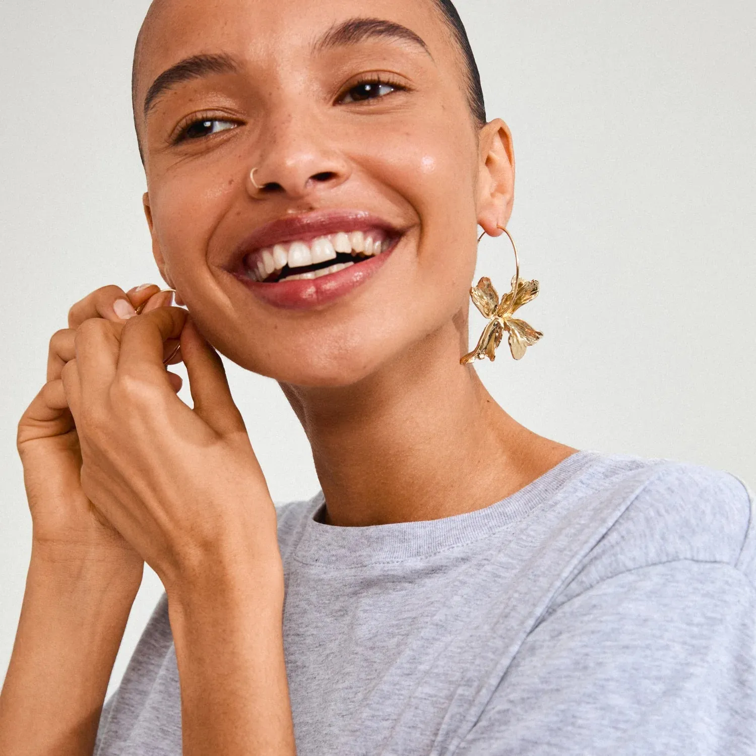 Dream Gold Plated Hoops sold by Silver Lotus product image thumbnail 3