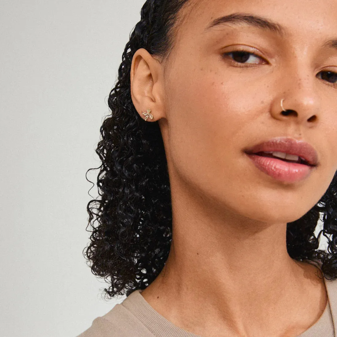 Aglaia Gold Plated Studs sold by Silver Lotus product image thumbnail 3