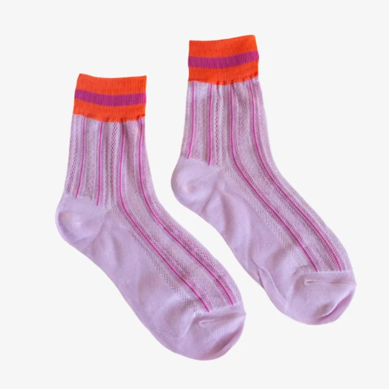 Casual Mesh Stripe Socks sold by Silver Lotus